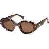 imageSOJOS Retro Polarized Large Oval Sunglasses Womens Mens Trendy UV400 Sun Glasses 80s 90s Shades SJ2365Brown