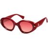 imageSOJOS Retro Polarized Large Oval Sunglasses Womens Mens Trendy UV400 Sun Glasses 80s 90s Shades SJ2365Red