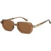 imageSOJOS Retro Polarized Rectangle 70s Sunglasses for Women MenTrendy Hexagon 80s 90s Shades SJ2625Brown Frame Brown Lens