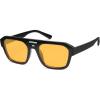 imageSOJOS Retro Small Square Polarized Aviator Sunglasses for Women Men Trendy Rectangle Teenager Sunnies SJ2271BlackYellow