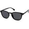 imageSOJOS Small Rounded Square Polarized Sunglasses for Women Men Vintage Style UV400 Lens SJ2637BlackGrey