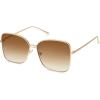 imageSOJOS Trendy Square Oversized Sunglasses Womens Mens UV400 Big Large Designer Shades SJ1082GoldGradient Brown