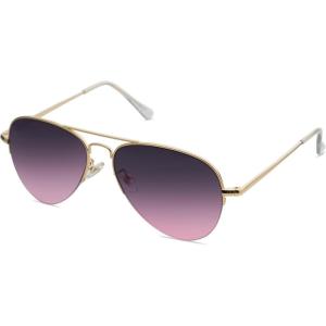 imageSOJOS Mens Womens Aviator Sunglasses Classic Semi Metal Frame INSPIRATION SJ1106Purple