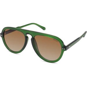 imageSOJOS Retro Aviator Sunglasses Womens Mens Vintage Plastic Frame Shades Lentes De Sol Para Mujer SJ2255GreenBrown