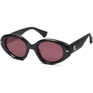 imageSOJOS Retro Polarized Large Oval Sunglasses Womens Mens Trendy UV400 Sun Glasses 80s 90s Shades SJ2365Pink