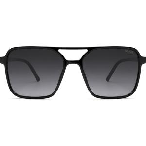 imageSOJOS Trendy Vintage Aviator Square Sunglasses For Womens Mens Retro 70s UV400 Women Sun Glasses SJ2327BlackGrey Grading