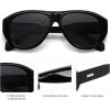 imageSOJOS Retro Oversized Polarized Aviator Sunglasses for Women Men Vintage 70s Style UV Protection Sunnies SJ2328BlackGrey