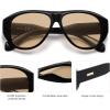 imageSOJOS Retro Oversized Polarized Aviator Sunglasses for Women Men Vintage 70s Style UV Protection Sunnies SJ2328BlackLight Brown
