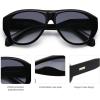 imageSOJOS Retro Oversized Polarized Aviator Sunglasses for Women Men Vintage 70s Style UV Protection Sunnies SJ2328Bright BlackGrey Grading