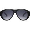 imageSOJOS Retro Oversized Polarized Aviator Sunglasses for Women Men Vintage 70s Style UV Protection Sunnies SJ2328Bright BlackGrey Grading