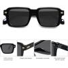 imageSOJOS Trendy Square Polarized Sunglasses for Women Men Retro Vintage Womens Mens Rectangle Shades SJ2345BlackGrey