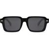 imageSOJOS Trendy Square Polarized Sunglasses for Women Men Retro Vintage Womens Mens Rectangle Shades SJ2345BlackGrey