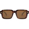 imageSOJOS Trendy Square Polarized Sunglasses for Women Men Retro Vintage Womens Mens Rectangle Shades SJ2345Brown TortoiseBrown