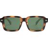 imageSOJOS Trendy Square Polarized Sunglasses for Women Men Retro Vintage Womens Mens Rectangle Shades SJ2345Dark Brown PatternGreen