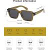 imageSOJOS Trendy Square Polarized Sunglasses for Women Men Retro Vintage Womens Mens Rectangle Shades SJ2345Olive GreenGrey