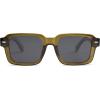 imageSOJOS Trendy Square Polarized Sunglasses for Women Men Retro Vintage Womens Mens Rectangle Shades SJ2345Olive GreenGrey