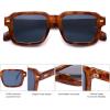 imageSOJOS Trendy Square Polarized Sunglasses for Women Men Retro Vintage Womens Mens Rectangle Shades SJ2345Orange TortoiseDark Blue