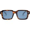 imageSOJOS Trendy Square Polarized Sunglasses for Women Men Retro Vintage Womens Mens Rectangle Shades SJ2345TortoiseBlue