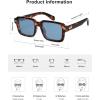 imageSOJOS Trendy Square Polarized Sunglasses for Women Men Retro Vintage Womens Mens Rectangle Shades SJ2345TortoiseBlue