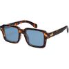 imageSOJOS Trendy Square Polarized Sunglasses for Women Men Retro Vintage Womens Mens Rectangle Shades SJ2345TortoiseBlue