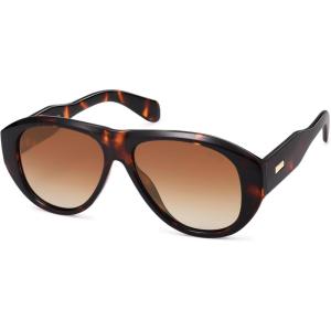 imageSOJOS Retro Oversized Polarized Aviator Sunglasses for Women Men Vintage 70s Style UV Protection Sunnies SJ2328Amber TortoiseBrown Grading