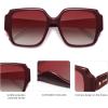 imageSOJOS Big Retro Square Polarized Sunglasses Womens Mens 70s 80s Vintage Oversized Sunnies SJ2359RedGradient Red