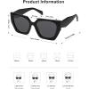 imageSOJOS Large Oversized Polarized Sunglasses for Women Big Designer Womens Trendy Square Shades SJ2205All Black
