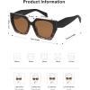 imageSOJOS Large Oversized Polarized Sunglasses for Women Big Designer Womens Trendy Square Shades SJ2205Black Gradient TortoiseBrown
