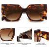 imageSOJOS Large Oversized Polarized Sunglasses for Women Big Designer Womens Trendy Square Shades SJ2205Brown TortoiseBrown