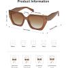 imageSOJOS Large Oversized Polarized Sunglasses for Women Big Designer Womens Trendy Square Shades SJ2205Caramel BrownBrown