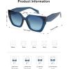 imageSOJOS Large Oversized Polarized Sunglasses for Women Big Designer Womens Trendy Square Shades SJ2205Dark BlueBlue