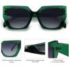 imageSOJOS Large Oversized Polarized Sunglasses for Women Big Designer Womens Trendy Square Shades SJ2205Dark GreenGrey