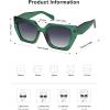 imageSOJOS Large Oversized Polarized Sunglasses for Women Big Designer Womens Trendy Square Shades SJ2205Dark GreenGrey