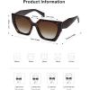 imageSOJOS Large Oversized Polarized Sunglasses for Women Big Designer Womens Trendy Square Shades SJ2205Dark TortoiseBrown