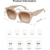 imageSOJOS Large Oversized Polarized Sunglasses for Women Big Designer Womens Trendy Square Shades SJ2205Light BrownBrown