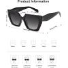 imageSOJOS Large Oversized Polarized Sunglasses for Women Big Designer Womens Trendy Square Shades SJ2205Sparkle Leg  BlackGradient Grey