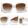 imageSOJOS Large Oversized Polarized Sunglasses for Women Big Designer Womens Trendy Square Shades SJ2205WhiteLight Brown