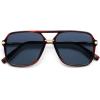 imageSOJOS Sunglasses for Women ampamp Men Square Retro Polarized Lens Trendy Aviator 90s ShadesDrak Red TortoiseBlue