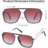 imageSOJOS Sunglasses for Women ampamp Men Square Retro Polarized Lens Trendy Aviator 90s ShadesGrey FrameRed Lens