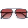 imageSOJOS Sunglasses for Women ampamp Men Square Retro Polarized Lens Trendy Aviator 90s ShadesGrey FrameRed Lens