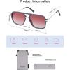imageSOJOS Sunglasses for Women ampamp Men Square Retro Polarized Lens Trendy Aviator 90s ShadesGrey FrameRed Lens