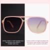 imageSOJOS Sunglasses for Women ampamp Men Square Retro Polarized Lens Trendy Aviator 90s ShadesPink FrameBlue Grey Grading Lens