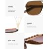 imageSOJOS Sunglasses for Women ampamp Men Square Retro Polarized Lens Trendy Aviator 90s ShadesTransparent Brown FrameBrown Lens