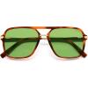 imageSOJOS Sunglasses for Women ampamp Men Square Retro Polarized Lens Trendy Aviator 90s ShadesTransparent TortoiseLight Green