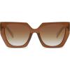 imageSOJOS Large Oversized Polarized Sunglasses for Women Big Designer Womens Trendy Square Shades SJ2205Caramel BrownBrown