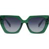 imageSOJOS Large Oversized Polarized Sunglasses for Women Big Designer Womens Trendy Square Shades SJ2205Dark GreenGrey