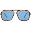 imageSOJOS Sunglasses for Women ampamp Men Square Retro Polarized Lens Trendy Aviator 90s ShadesBrown TortoiseBlue