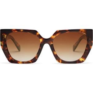 imageSOJOS Large Oversized Polarized Sunglasses for Women Big Designer Womens Trendy Square Shades SJ2205Brown TortoiseBrown