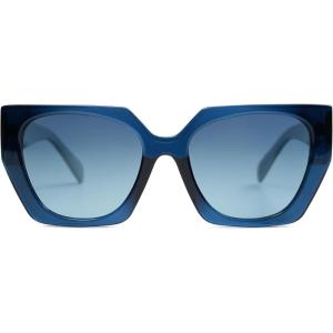 imageSOJOS Large Oversized Polarized Sunglasses for Women Big Designer Womens Trendy Square Shades SJ2205Dark BlueBlue