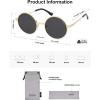 imageSOJOS Small Round Polarized Sunglasses for Women Men Retro Sun Glasses Vintage Shades UV400 Protection SJ1243Gold  Grey Lens